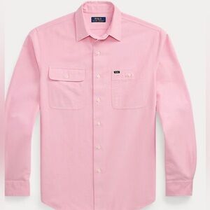 Polo Ralph Lauren Classic Fit Oxford Long Sleeve Workshirt XL Pink Cotton NWT